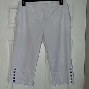 IZ Byer White Wide Leg Crop Pants